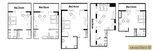 Grundrisse der Appartements [Skizzierung]